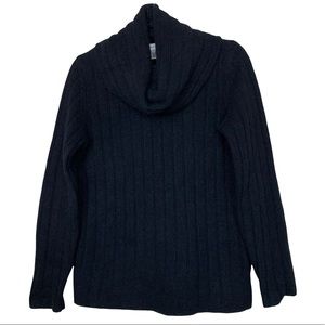 Pursuits Ltd Wool Angora Cowl Neck Black Super Soft Knit Comfy Warm Sweater S
